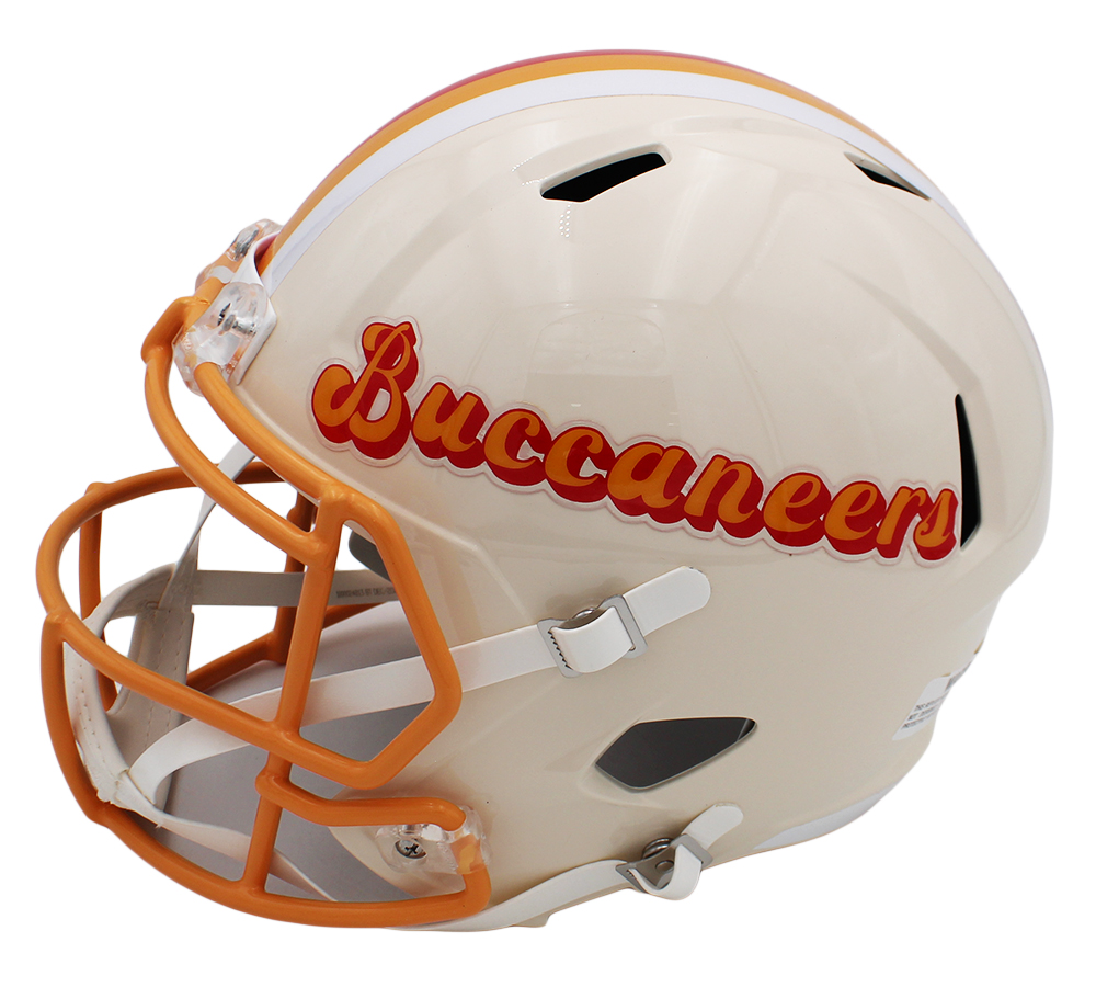 Rob Gronkowski Signed Tampa Bay Buccaneers Speed Full Size Retro NFL Helmet - Image 2