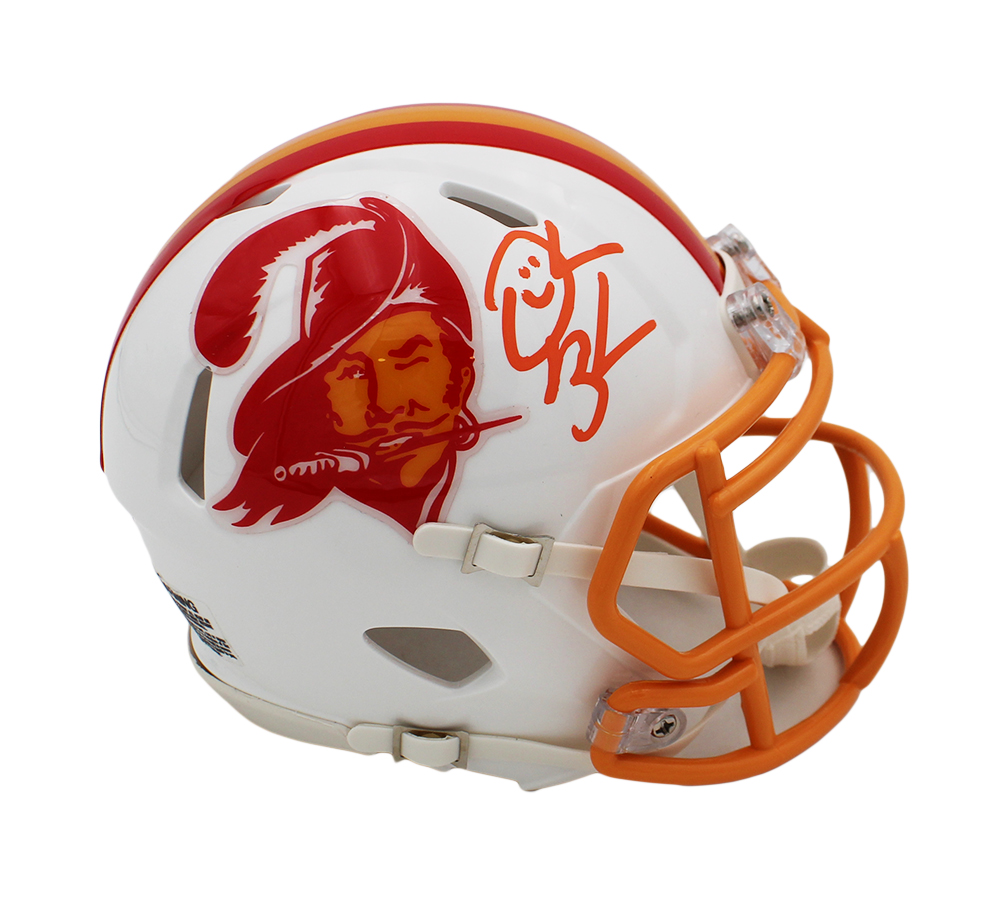 Derrick Brooks Signed Tampa Bay Buccaneers Speed Throwback Creamsicle NFL Mini Helmet
