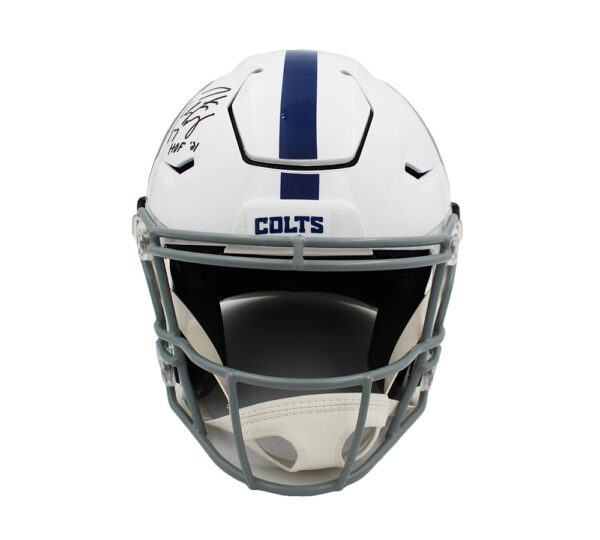 Peyton Manning Signed Indianapolis Colts Speed Flex Authentic NFL Helmet with "HOF 21" Inscription - Image 3