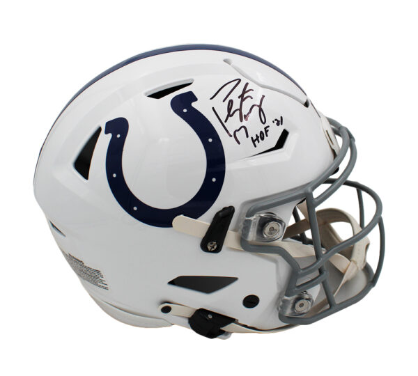 Peyton Manning Signed Indianapolis Colts Speed Flex Authentic NFL Helmet with "HOF 21" Inscription - Image 2
