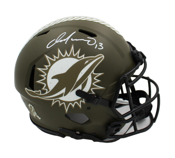 Dan Marino Signed Miami Dolphins Speed Authentic Salute to Service NFL Helmet