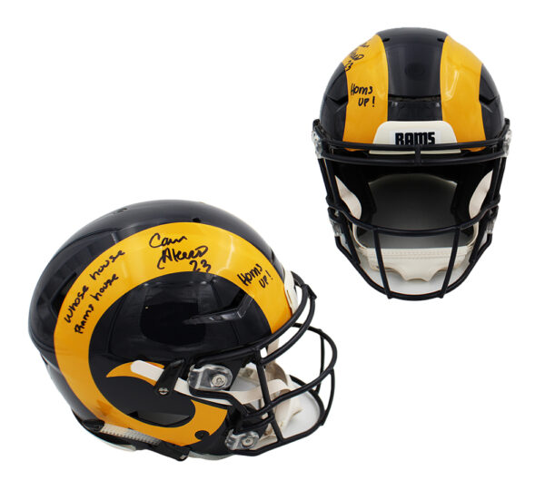 Cam Akers Signed Los Angeles Rams Speed Flex Authentic NFL Helmet with 2 Inscriptions