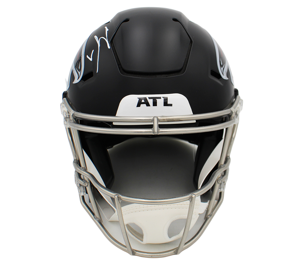 Bijan Robinson Signed Atlanta Falcons Speed Flex Authentic NFL Helmet - Image 3