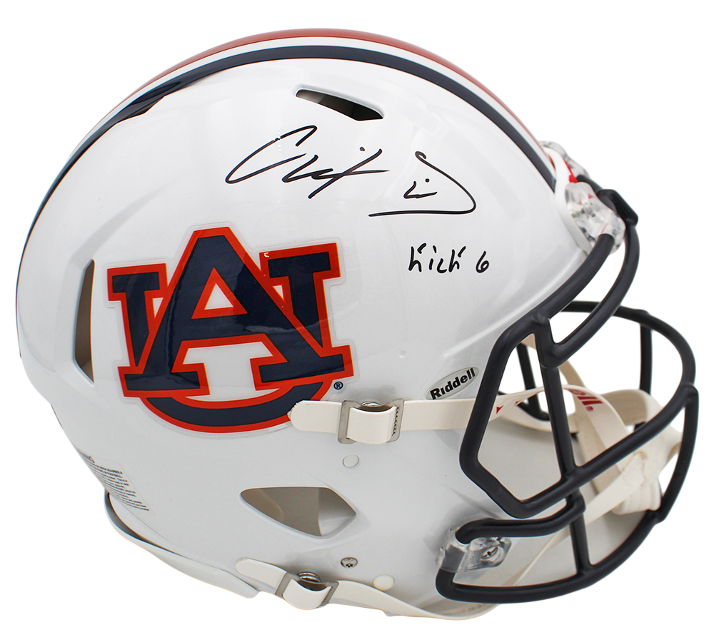 Chris Davis Jr. Signed Auburn Tigers Speed Authentic NCAA Helmet With "Kick Six" Inscription