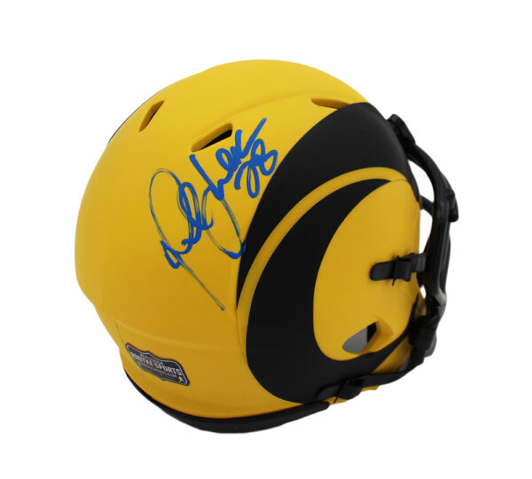Marshall Faulk Signed Los Angeles Rams Speed Rave NFL Mini Helmet