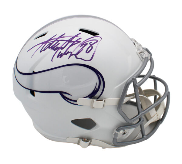 Adrian Peterson Signed Minnesota Vikings Speed Full Size Alternate White NFL Helmet