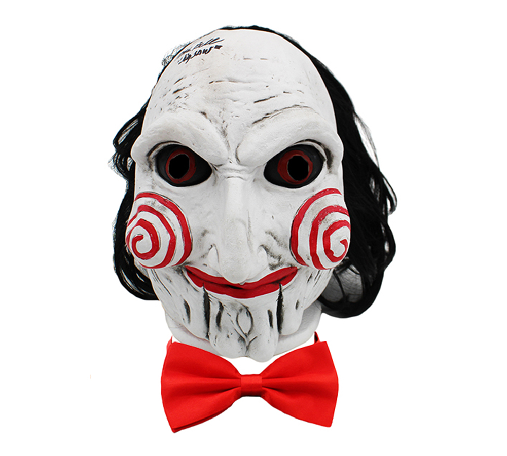 Tobin Bell Signed Saw Movie Costume Billy Mask with "Jigsaw" Inscription - Image 2