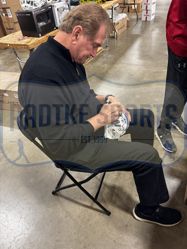 Mark Rypien, Joe Theismann, and Doug Williams signed Washington Commanders Speed Salute to Service 3 NFL Mini Helmet with 3 Inscriptions - Image 5