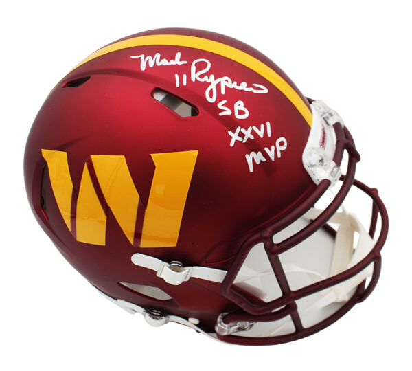 Mark Rypien Signed Washington Commanders Speed Authentic 2024 NFL Helmet with "SB XXVI MVP" Inscription