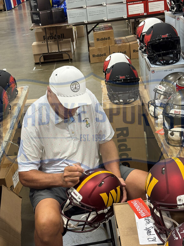 Mark Rypien Signed Washington Commanders Speed Authentic 2024 NFL Helmet with "SB XXVI MVP" Inscription - Image 3