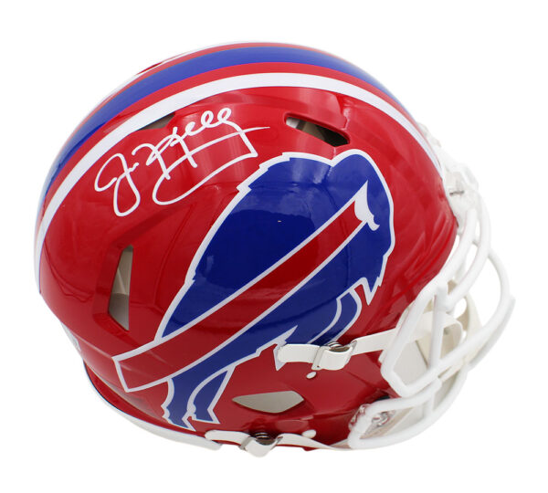 Jim Kelly Signed Buffalo Bills Speed Authentic Throwback 1987-2001 NFL Helmet - Image 2