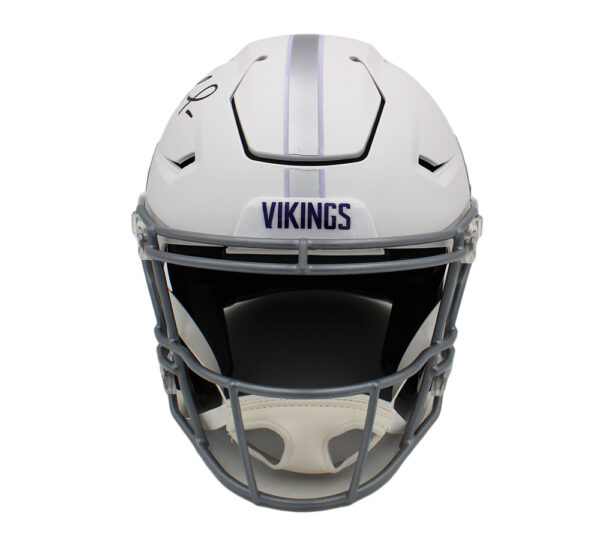Randy Moss Signed Minnesota Vikings Speed Flex Authentic Alternate White NFL Helmet - Image 3