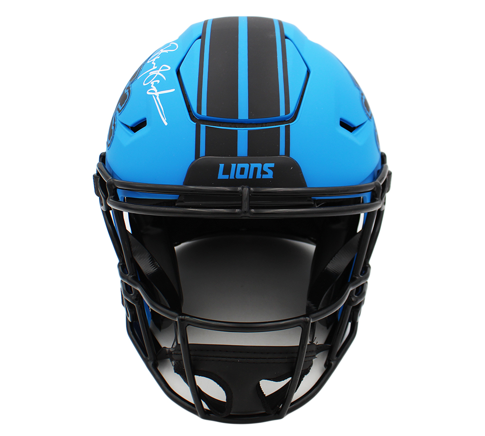 Barry Sanders Signed Detroit Lions Speed Flex Authentic Rave NFL Helmet - Image 3