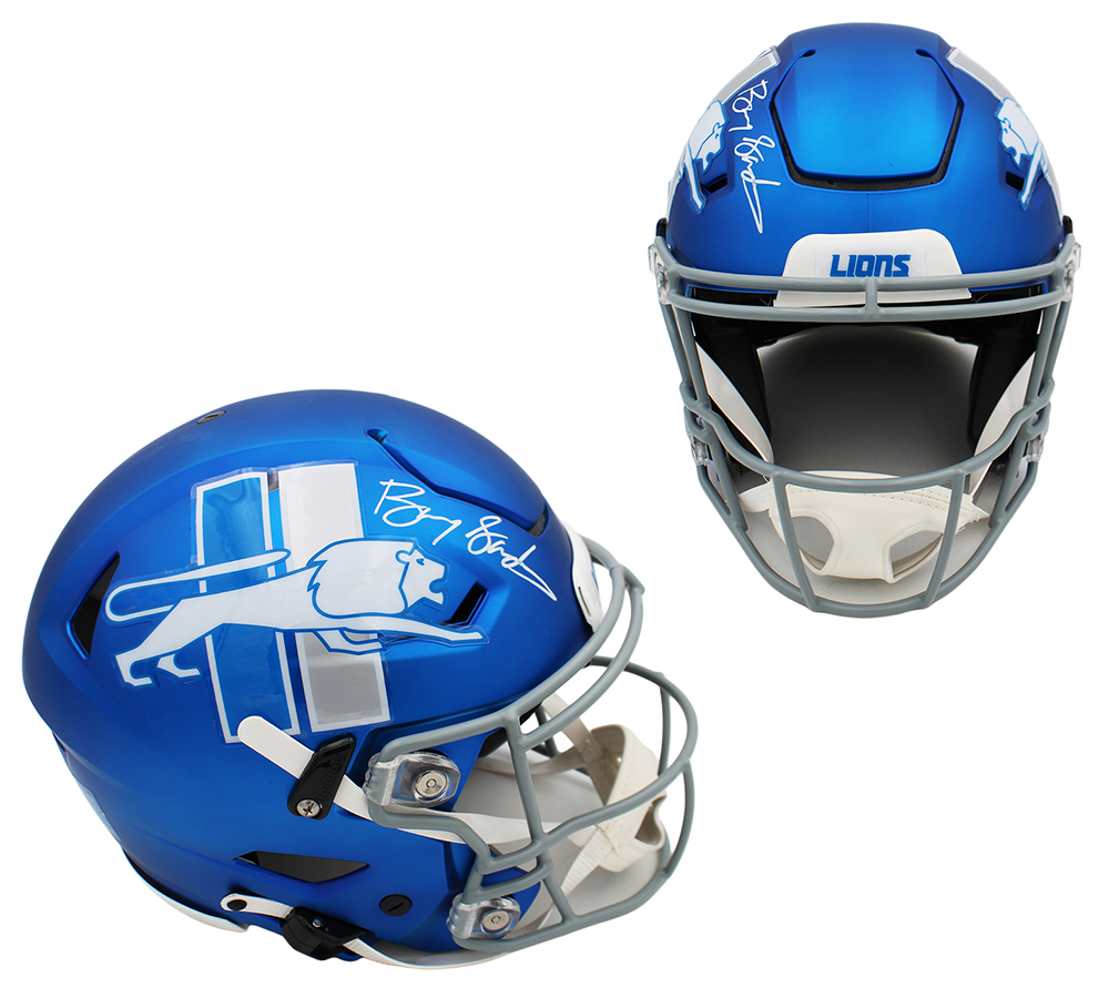 Barry Sanders Signed Detroit Lions Speed Flex Authentic Alternate 2023 Blue NFL Helmet