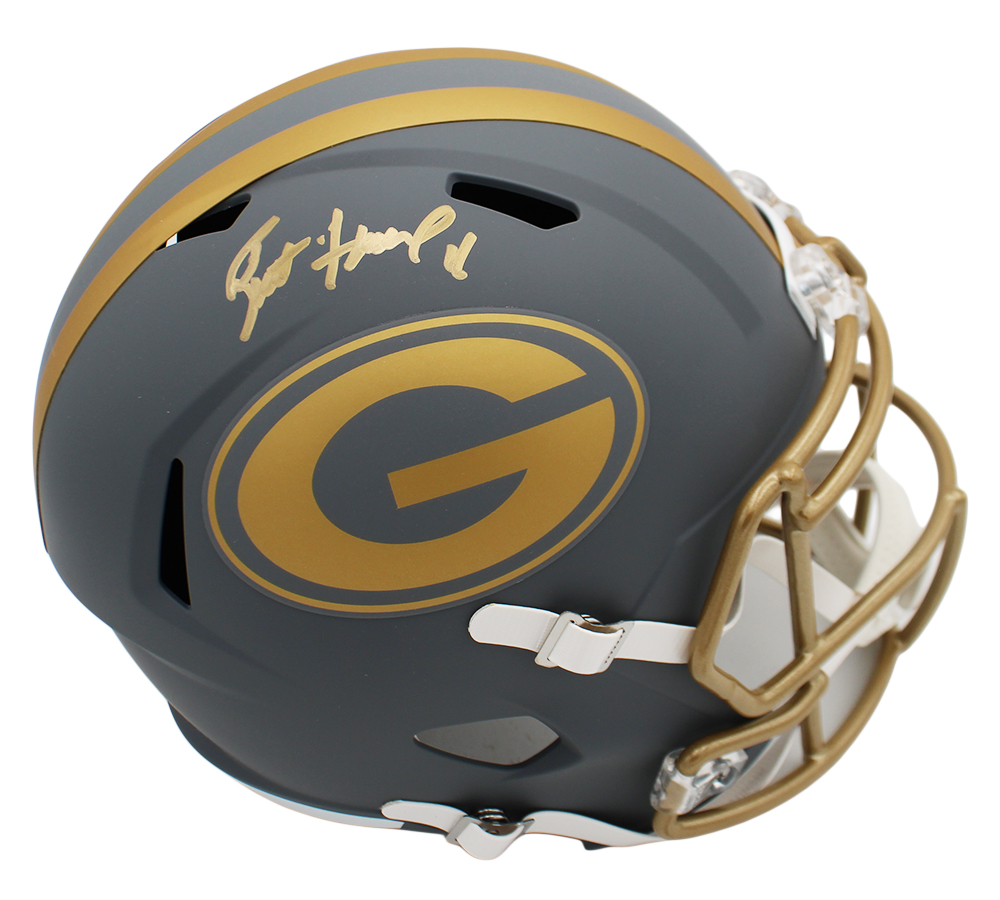 Brett Favre Signed Green Bay Packers Speed Full Size Slate NFL Helmet