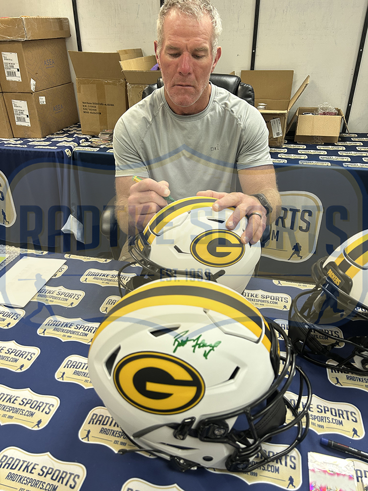 Brett Favre Signed Green Bay Packers Speed Flex Authentic Lunar NFL Helmet - Image 5