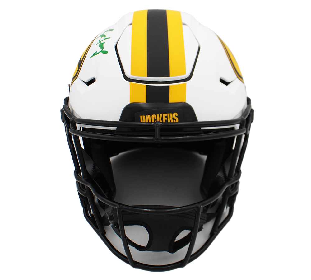 Brett Favre Signed Green Bay Packers Speed Flex Authentic Lunar NFL Helmet - Image 3
