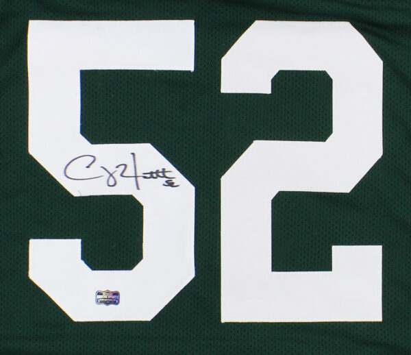 Clay Matthews Signed Green Bay Custom Green Jersey - Image 2