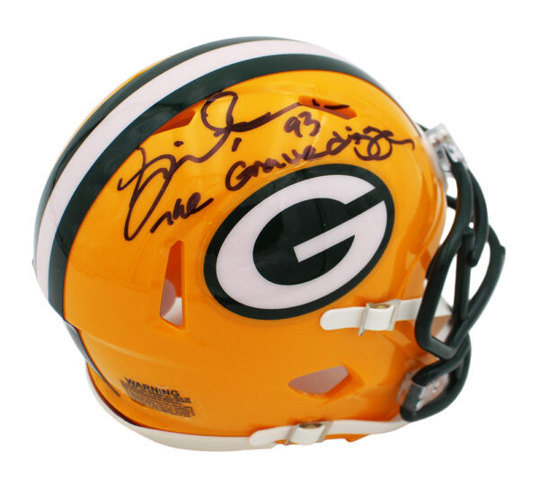 Gilbert Brown Signed Green Bay Packers Speed NFL Mini Helmet with "The Gravedigger" Inscription
