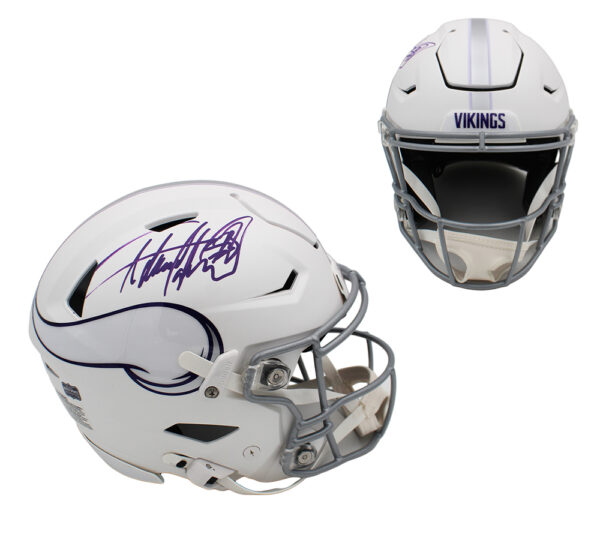 Adrian Peterson Signed Minnesota Vikings Speed Flex Authentic Alternate White NFL Helmet