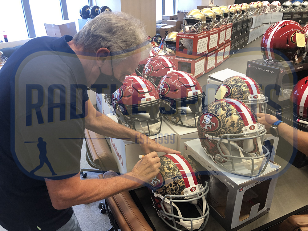 Joe Montana Signed San Francisco 49ers Speed Authentic Custom NFL Helmet - Image 2