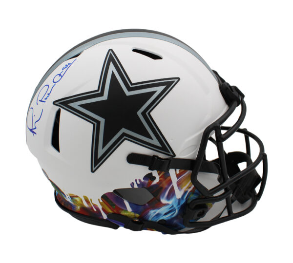 Michael Irvin Signed Dallas Cowboys Speed Authentic Custom Lunar NFL Helmet - Image 2