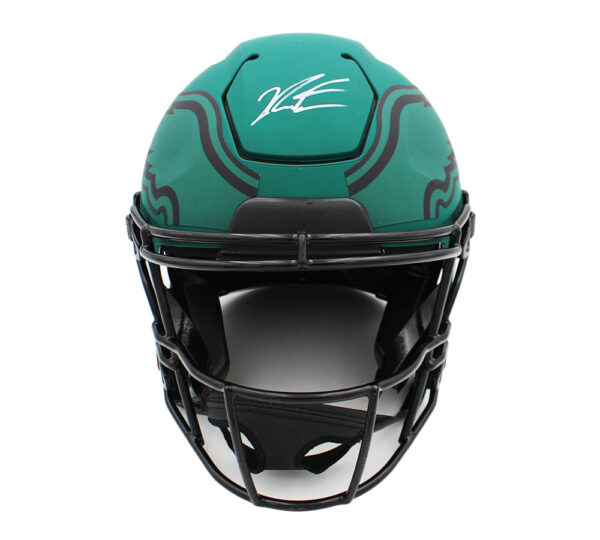 Jalen Carter Signed Philadelphia Eagles Speed Flex Authentic Rave NFL Helmet - Image 3