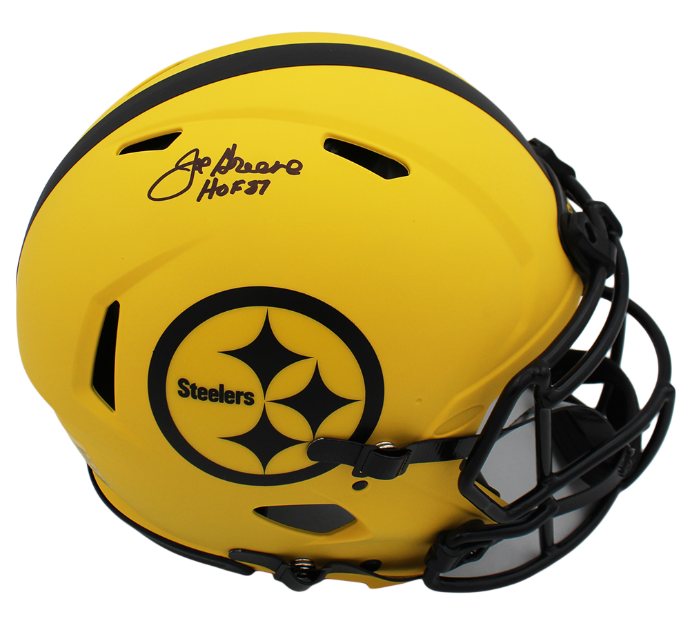 Joe Greene Signed Pittsburgh Steelers Speed Authentic Rave NFL Helmet with "HOF 87" Inscription