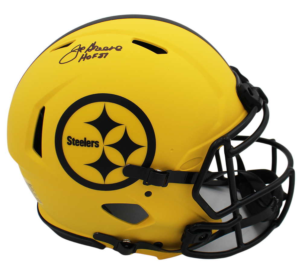 Joe Greene Signed Pittsburgh Steelers Speed Authentic Rave NFL Helmet with "HOF 87" Inscription - Image 2