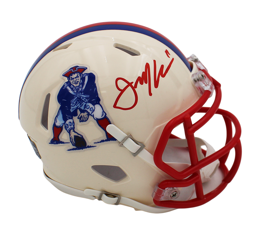 Julian Edelman Signed New England Patriots Speed Retro NFL Mini Helmet