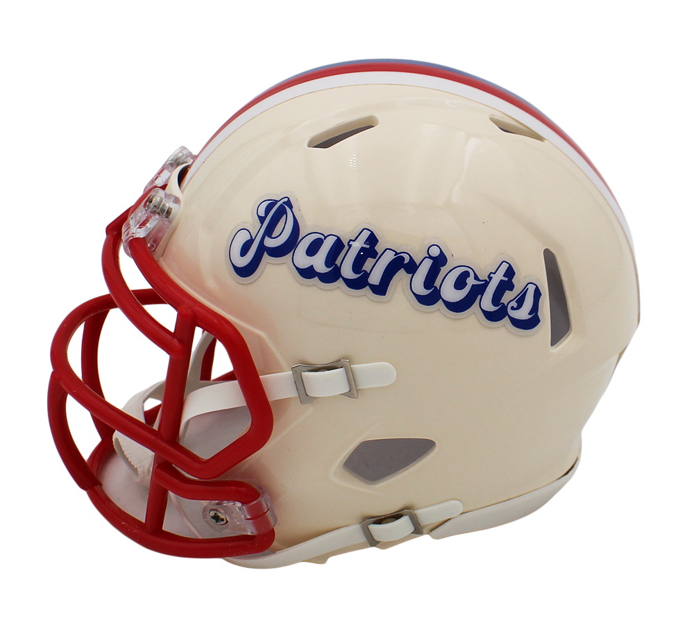 Julian Edelman Signed New England Patriots Speed Retro NFL Mini Helmet - Image 2