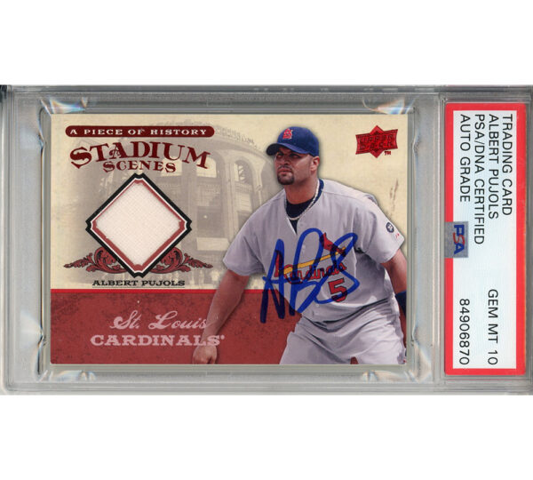 Albert Pujols Signed St. Louis Cardinals Upper Deck 2008 #SS49 Gem Mint 10 Encapsulated Card