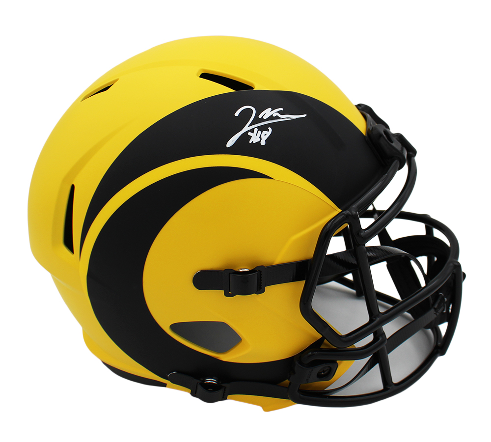 Jared Verse Signed Los Angeles Rams Speed Full Size Rave NFL Helmet ...