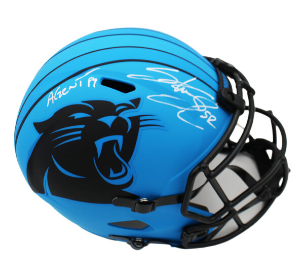 Steve Smith Sr. Signed Carolina Panthers Speed Full Size Rave NFL Helmet with "Agent 89" Inscription