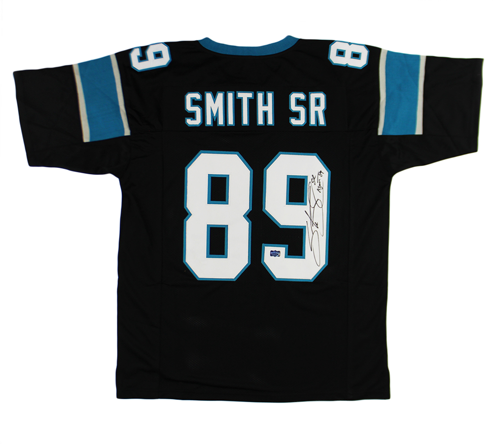 Steve Smith Sr. Signed Carolina Custom Black Jersey With "Agent 89" Inscription