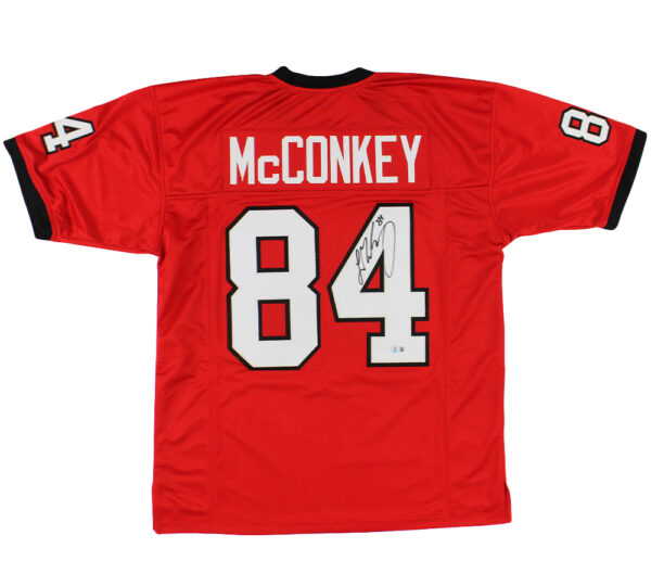 Ladd McConkey Signed Georgia Custom Red Jersey