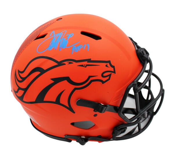 Terrell Davis Signed Denver Broncos Speed Authentic Rave NFL Helmet with "HOF 17" Inscription