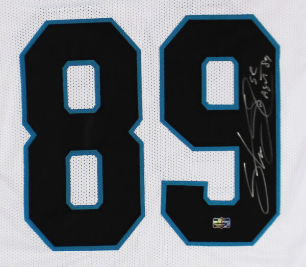 Steve Smith Sr Signed Carolina Custom White Jersey With "Agent 89" Inscription - Image 2