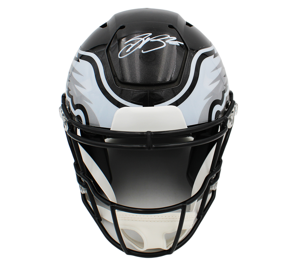 Saquon Barkley Signed Philadelphia Eagles Speed Flex Authentic Alternate Black NFL Helmet - Image 2