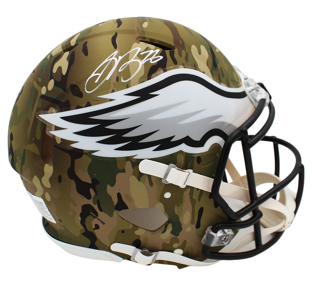 Saquon Barkley Signed Philadelphia Eagles Speed Authentic Camo NFL Helmet
