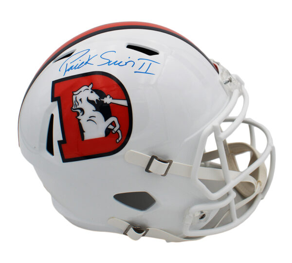 Patrick Surtain II Signed Denver Broncos Speed Full Size Alternate Snowcap NFL Helmet - Image 2