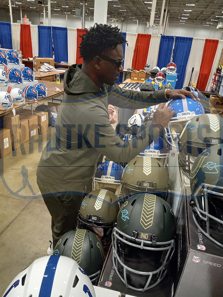 Edgerrin James Signed Indianapolis Colts Speed Authentic Flash NFL Helmet - Image 2