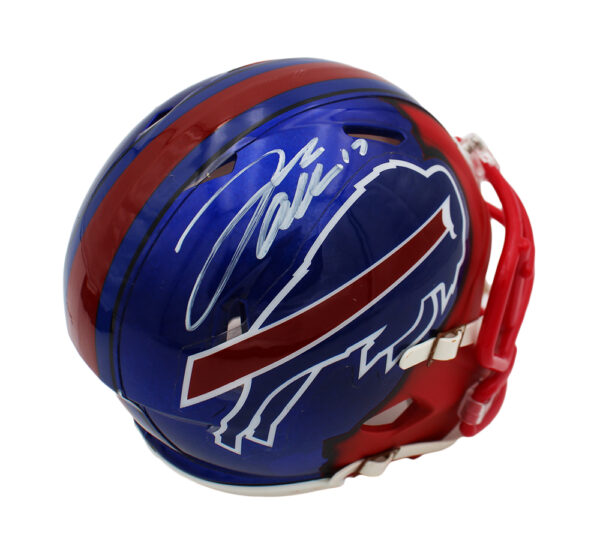 Josh Allen Signed Buffalo Bills Speed Flash Ripped NFL Mini Helmet