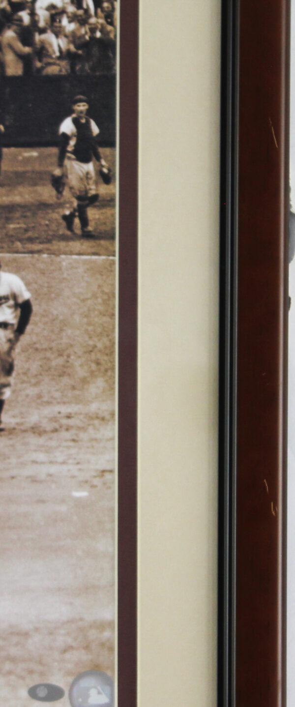 Ralph Branca and Bobby Thompson Signed Brooklyn Dodgers Vs New York Giants Framed 16x20 The Shot Heard 'Round the World MLB Photo - Image 4