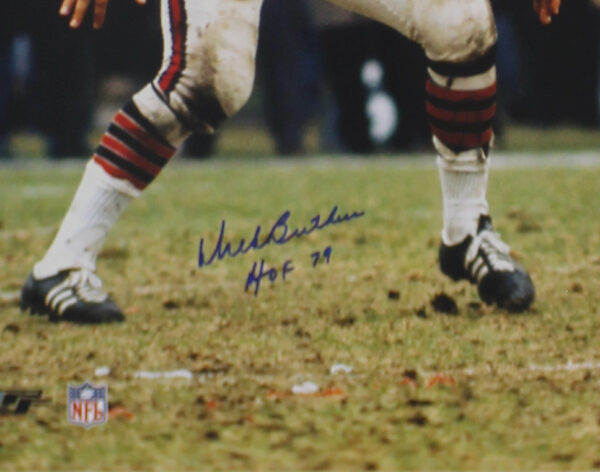 Dick Butkus Signed Chicago Bears Framed 16x20 NFL Photo with "HOF 79" Inscription - Image 2