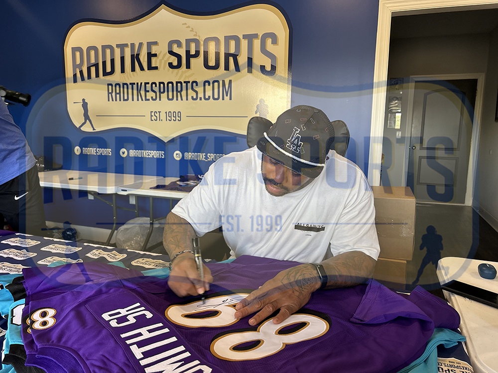 Steve Smith Sr Signed Baltimore Custom Purple Jersey With "Agent 89" Inscription - Image 3