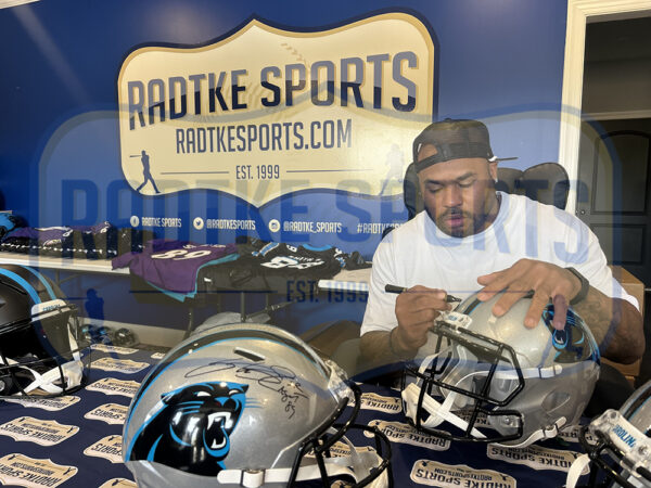 Steve Smith Sr. Signed Carolina Panthers Speed Full Size NFL Helmet With "Agent 89" Inscription - Image 2