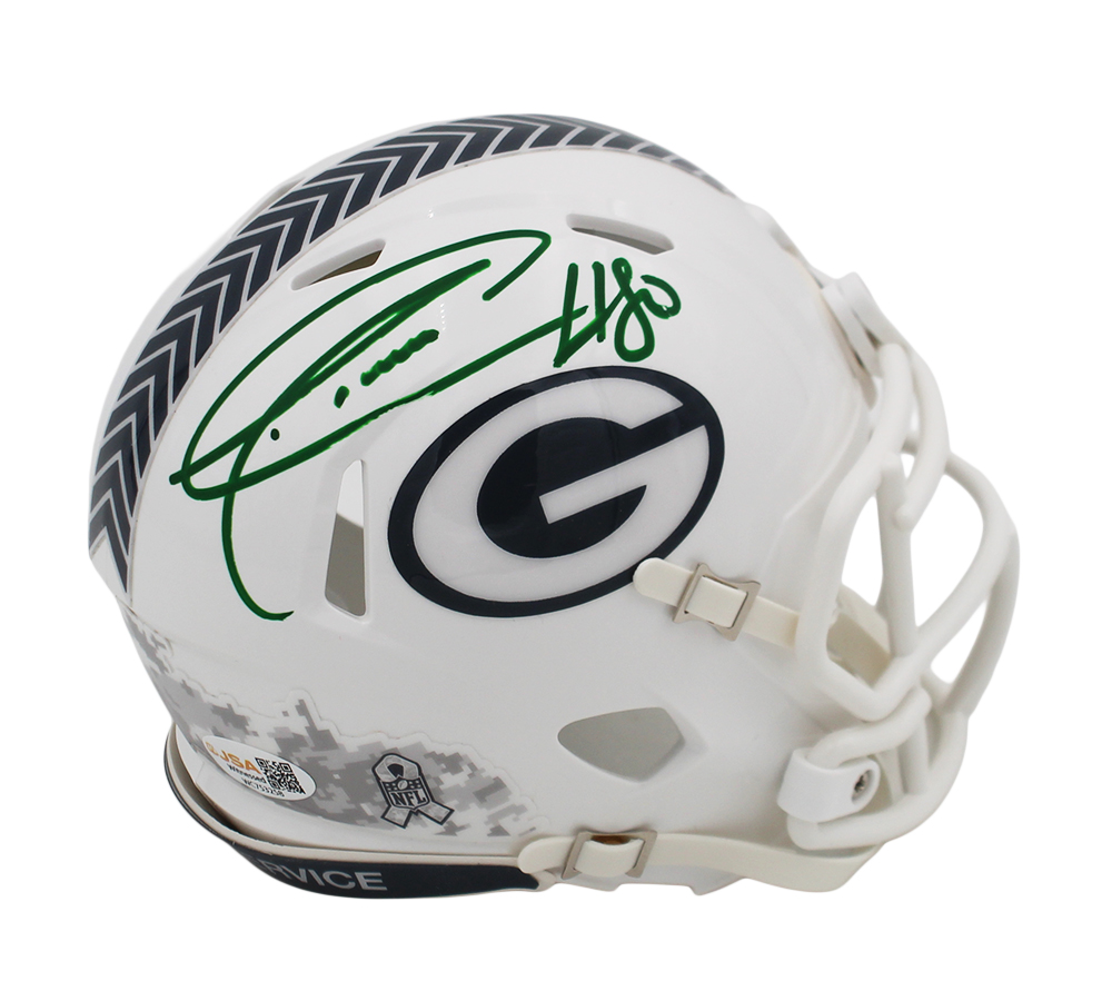 Donald Driver Signed Green Bay Packers Speed Salute to Service 3 NFL Mini Helmet