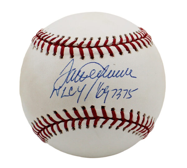 Tom Seaver Signed New York Mets Rawlings Official Major League Shea Stadium Anniversary Edition White MLB Baseball with "NL CY 69 7375 " Inscription