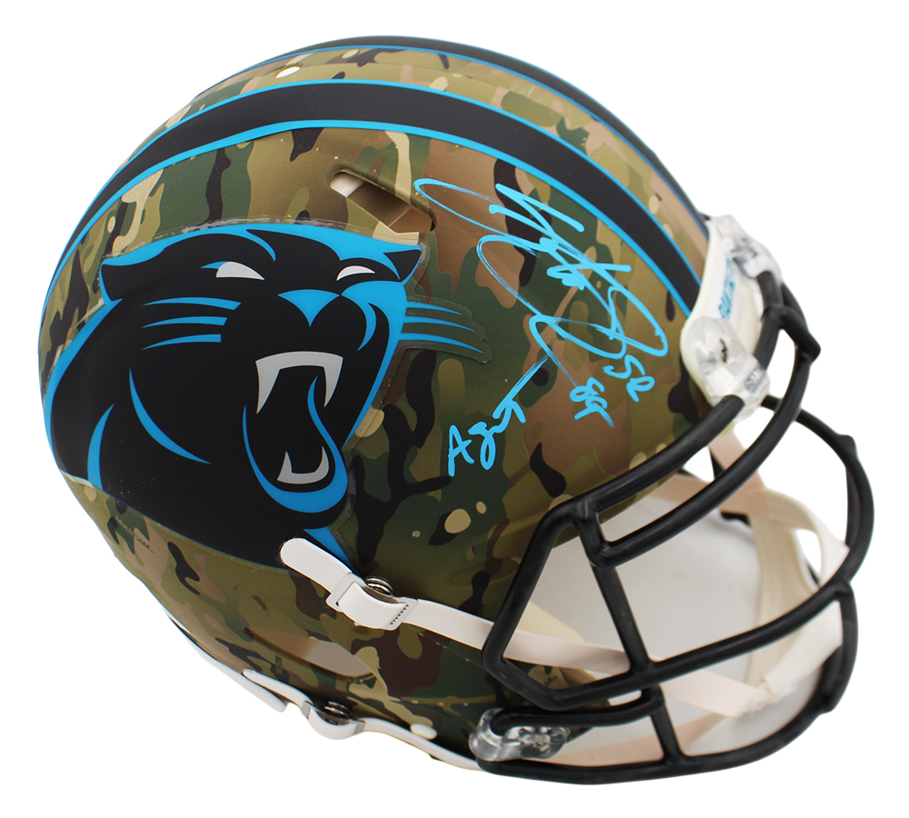 Steve Smith Sr Signed Carolina Panthers Speed Authentic Camo NFL Helmet With "Agent 89" Inscription